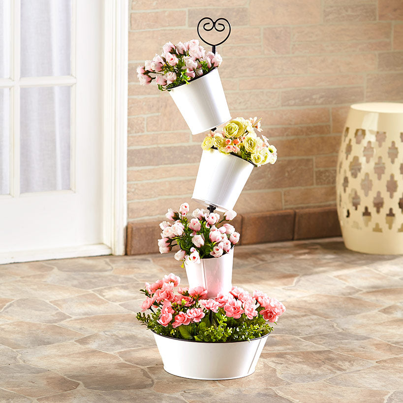 4 pot planter 4-Pot Planter Towers – TERRA COTTA